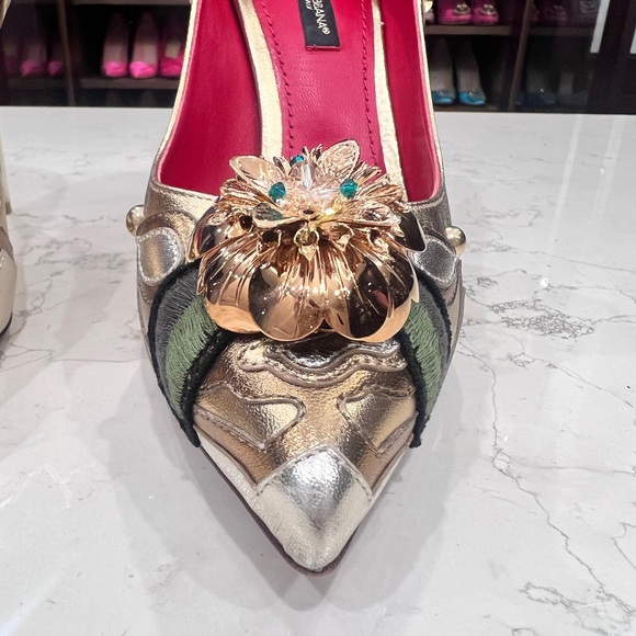 Dolce & Gabbana colorblock pattern D’Orsay pumps 100mm, size 36.5 - Picture 11 of 17